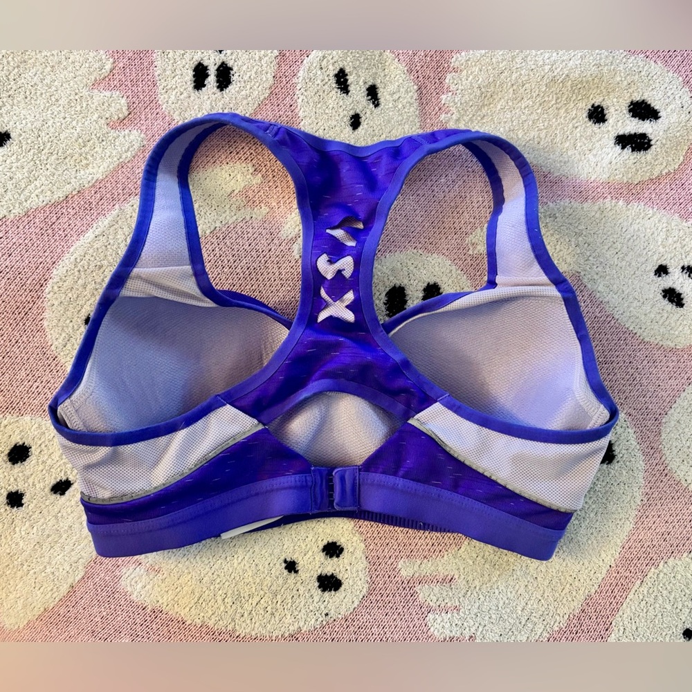 VSX Bold Purple Racerback Sports Bra with Molded Cups - Picture 2 of 3